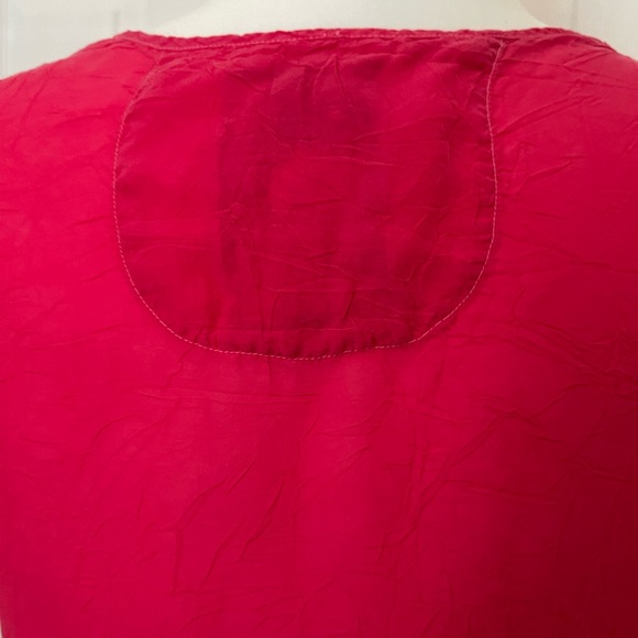 Johnny Was Pink VNeck Empire waist Short Sleeve Blouse Size Large - Picture 5 of 8